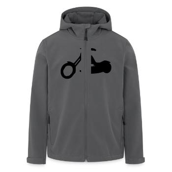 Motorrad - Bike - Chopper - Recycelte Männer Softshell-Jacke von Stanley/Stella - Anthrazit - Vorne - AI Model Male 185 light (185cm)