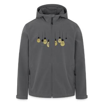 Glühbirnen - Recycelte Männer Softshell-Jacke von Stanley/Stella - Anthrazit - Vorne - AI Model Male 185 light (185cm)