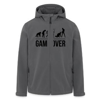 Game over - Recycelte Männer Softshell-Jacke von Stanley/Stella - Anthrazit - Vorne - AI Model Male 185 light (185cm)