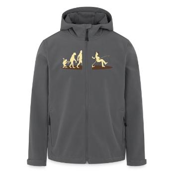 FUN - Evolution Angler - Geschenk - Bestseller - Recycelte Männer Softshell-Jacke von Stanley/Stella - Anthrazit - Vorne - AI Model Male 185 light (185cm)