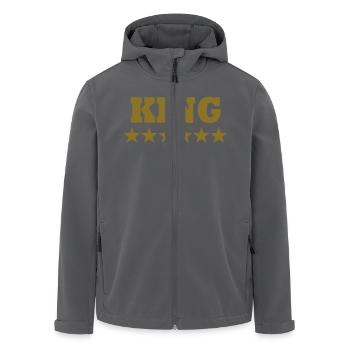 King - Recycelte Männer Softshell-Jacke von Stanley/Stella - Anthrazit - Vorne - AI Model Male 185 light (185cm)