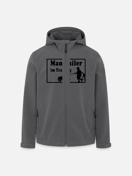 mantrailer_im_training - Recycelte Männer Softshell-Jacke von Stanley/Stella - Anthrazit