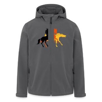 Drei Pferde - Recycelte Männer Softshell-Jacke von Stanley/Stella - Anthrazit - Vorne - AI Model Male 185 light (185cm)
