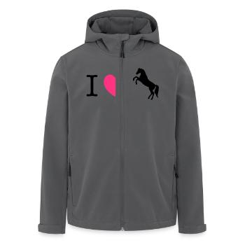Ich liebe Pferde / Ponys - Recycelte Männer Softshell-Jacke von Stanley/Stella - Anthrazit - Vorne - AI Model Male 185 light (185cm)