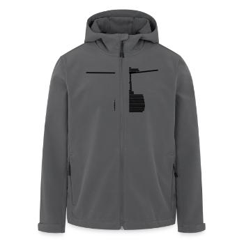 Seilbahn - Recycelte Männer Softshell-Jacke von Stanley/Stella - Anthrazit - Vorne - AI Model Male 185 light (185cm)