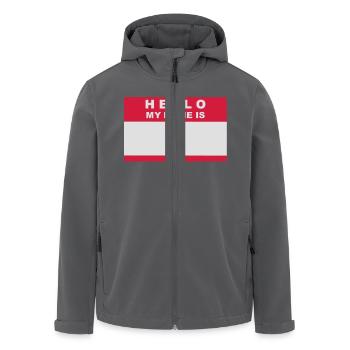 Hello my name is - Recycelte Männer Softshell-Jacke von Stanley/Stella - Anthrazit - Vorne - AI Model Male 185 light (185cm)