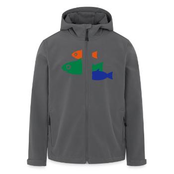 Fische - Recycelte Männer Softshell-Jacke von Stanley/Stella - Anthrazit - Vorne - AI Model Male 185 light (185cm)