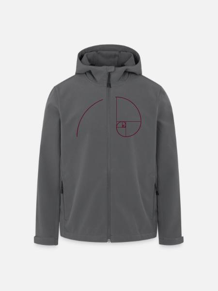 Goldene Spirale, Schnitt, Phi, Fibonacci, Physik - Recycelte Männer Softshell-Jacke von Stanley/Stella - Anthrazit