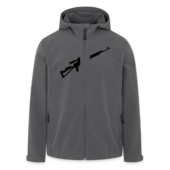 Scharfschütze Sniper Gewehr - Recycelte Männer Softshell-Jacke von Stanley/Stella - Anthrazit - Vorne - AI Model Male 185 light (185cm)