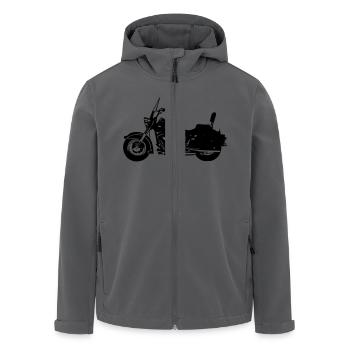 motorrad chopper - Recycelte Männer Softshell-Jacke von Stanley/Stella - Anthrazit - Vorne - AI Model Male 185 light (185cm)