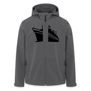 Schiff - Recycelte Männer Softshell-Jacke von Stanley/Stella - Anthrazit - Vorne - AI Model Male 185 light (185cm)