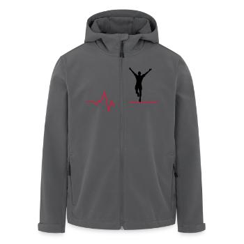 Jogger Puls - Recycelte Männer Softshell-Jacke von Stanley/Stella - Anthrazit - Vorne - AI Model Male 185 light (185cm)