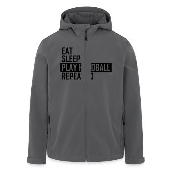 play handball - Recycelte Männer Softshell-Jacke von Stanley/Stella - Anthrazit - Vorne - AI Model Male 185 light (185cm)