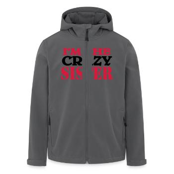 I'm the crazy Sister - Recycelte Männer Softshell-Jacke von Stanley/Stella - Anthrazit - Vorne - AI Model Male 185 light (185cm)