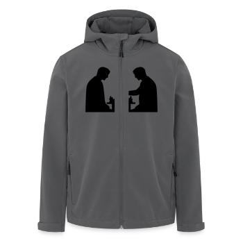 Schach - Recycelte Männer Softshell-Jacke von Stanley/Stella - Anthrazit - Vorne - AI Model Male 185 light (185cm)
