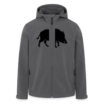 Wildschwein - Recycelte Männer Softshell-Jacke von Stanley/Stella - Anthrazit - Vorne - AI Model Male 185 light (185cm)