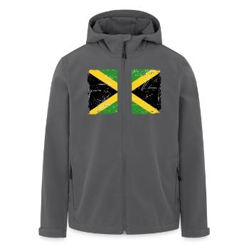 Jamaica - Reggae - Vintage Look - Recycelte Männer Softshell-Jacke von Stanley/Stella - Anthrazit - Vorne - AI Model Male 185 light (185cm)