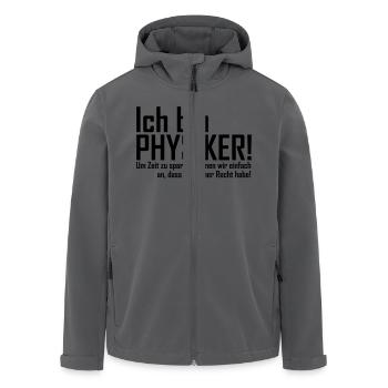 physiker - Recycelte Männer Softshell-Jacke von Stanley/Stella - Anthrazit - Vorne - AI Model Male 185 light (185cm)