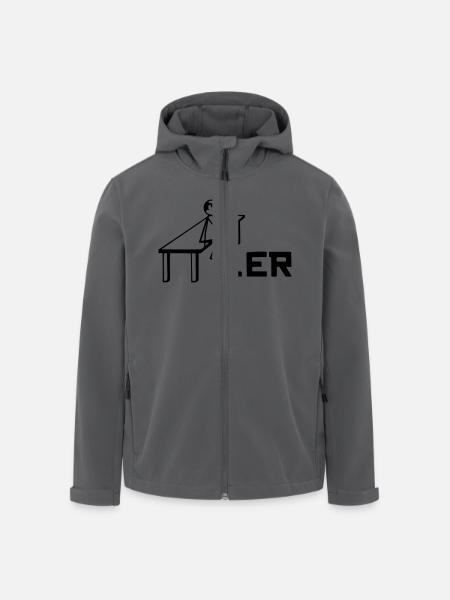Bilderrätsel, Tischler - Recycelte Männer Softshell-Jacke von Stanley/Stella - Anthrazit