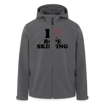 Seilspringen - Recycelte Männer Softshell-Jacke von Stanley/Stella - Anthrazit - Vorne - AI Model Male 185 light (185cm)
