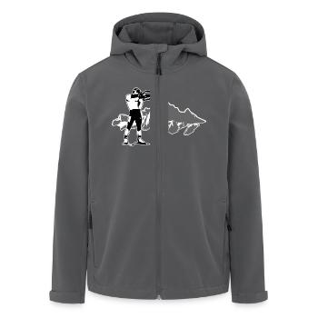 Biathlon - Recycelte Männer Softshell-Jacke von Stanley/Stella - Anthrazit - Vorne - AI Model Male 185 light (185cm)