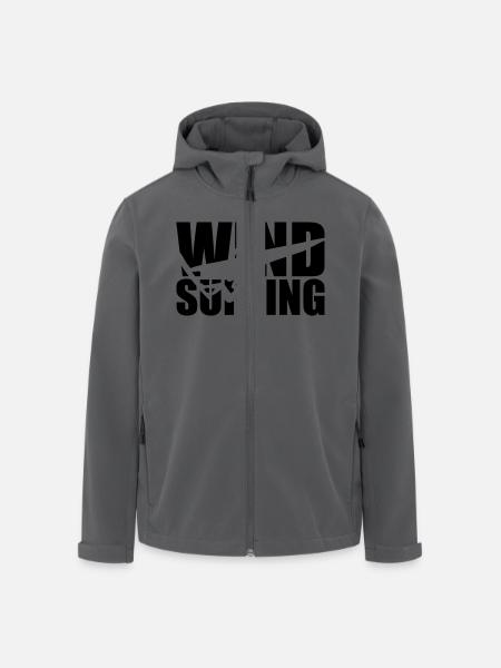Windsurfen - Recycelte Männer Softshell-Jacke von Stanley/Stella - Anthrazit