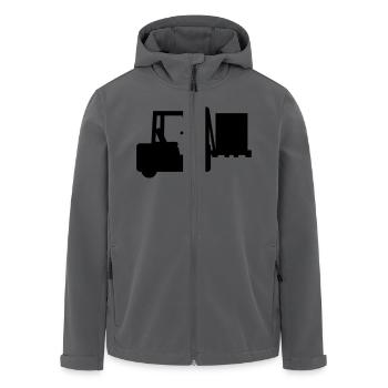Gabelstapler - Recycelte Männer Softshell-Jacke von Stanley/Stella - Anthrazit - Vorne - AI Model Male 185 light (185cm)