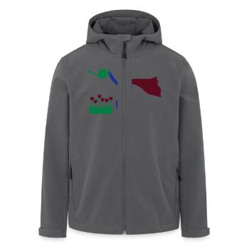 Blumen gießen HEH 3 farb vektor - Recycelte Männer Softshell-Jacke von Stanley/Stella - Anthrazit - Vorne - AI Model Male 185 light (185cm)