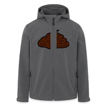 fladen kleines scheiße kacke haufen kot riechen ek - Recycelte Männer Softshell-Jacke von Stanley/Stella - Anthrazit - Vorne - AI Model Male 185 light (185cm)