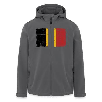 Belgium Flag - Recycelte Männer Softshell-Jacke von Stanley/Stella - Anthrazit - Vorne - AI Model Male 185 light (185cm)
