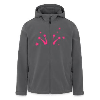 Crown with Stars (Krone mit Sternen) - Recycelte Männer Softshell-Jacke von Stanley/Stella - Anthrazit - Vorne - AI Model Male 185 light (185cm)