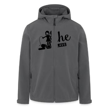 ehe sklave design - Recycelte Männer Softshell-Jacke von Stanley/Stella - Anthrazit - Vorne - AI Model Male 185 light (185cm)