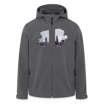 London - Recycelte Männer Softshell-Jacke von Stanley/Stella - Anthrazit - Vorne - AI Model Male 185 light (185cm)