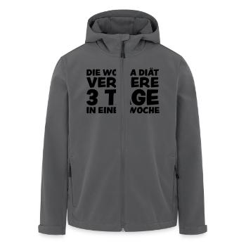 DIE WODKA DIÄT VERLIERE 3 TAGE IN EINER WOCHE - Recycelte Männer Softshell-Jacke von Stanley/Stella - Anthrazit - Vorne - AI Model Male 185 light (185cm)