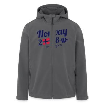 norway 2018 - Recycelte Männer Softshell-Jacke von Stanley/Stella - Anthrazit - Vorne - AI Model Male 185 light (185cm)