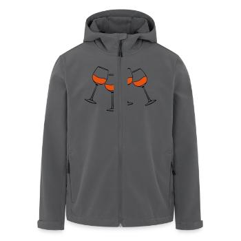 rotwein glaeser anstossen - Recycelte Männer Softshell-Jacke von Stanley/Stella - Anthrazit - Vorne - AI Model Male 185 light (185cm)