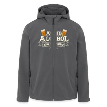 Bier T Shirt Spruch Avoid Alcohol Drink Beer - Recycelte Männer Softshell-Jacke von Stanley/Stella - Anthrazit - Vorne - AI Model Male 185 light (185cm)