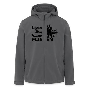lizenz motorflug - Recycelte Männer Softshell-Jacke von Stanley/Stella - Anthrazit - Vorne - AI Model Male 185 light (185cm)