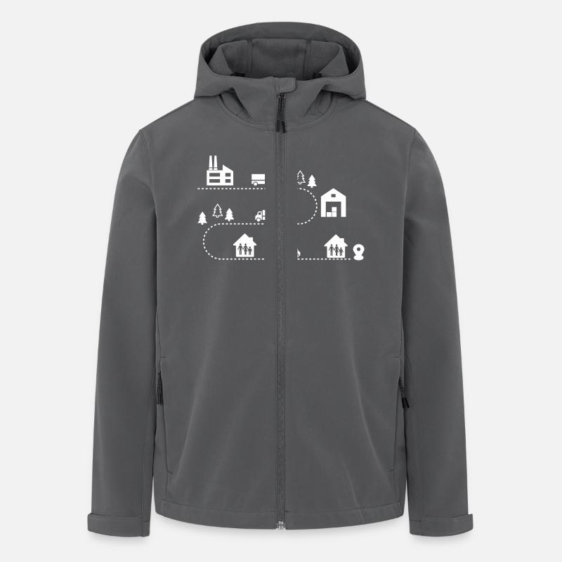 Logistik - Recycelte Männer Softshell-Jacke von Stanley/Stella - Anthrazit