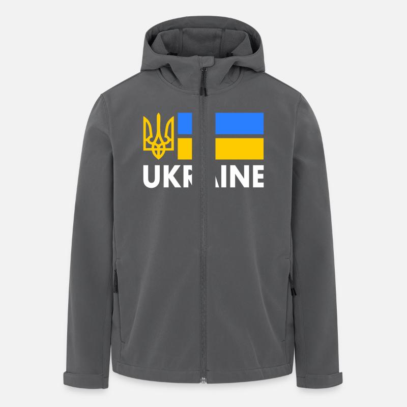 Ukraine - Recycelte Männer Softshell-Jacke von Stanley/Stella - Anthrazit