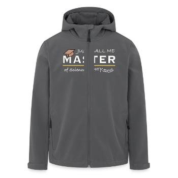 Just Call Me Master of Physics – Physiker Humor - Recycelte Männer Softshell-Jacke von Stanley/Stella - Anthrazit - Vorne - AI Model Male 185 light (185cm)