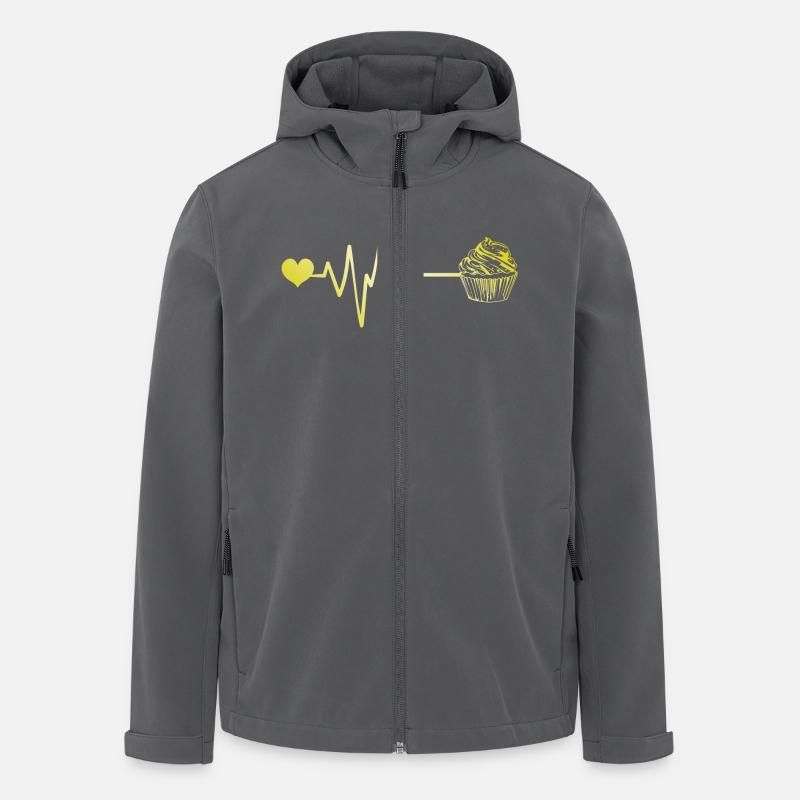 Muffin Pulse Coeur Amour - Veste softshell homme en polyester recyclé Stanley/Stella - charbon