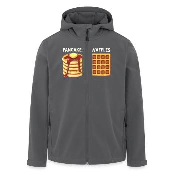 Pfannkuchen und Waffeln - Recycelte Männer Softshell-Jacke von Stanley/Stella - Anthrazit - Vorne - AI Model Male 185 light (185cm)