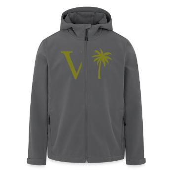 Buchstabe V Grüne Palme - Recycelte Männer Softshell-Jacke von Stanley/Stella - Anthrazit - Vorne - AI Model Male 185 light (185cm)