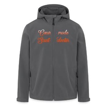 VALENTINSTAG HERZ LIEBE LIEBE ROSE 9 - Recycelte Männer Softshell-Jacke von Stanley/Stella - Anthrazit - Vorne - AI Model Male 185 light (185cm)
