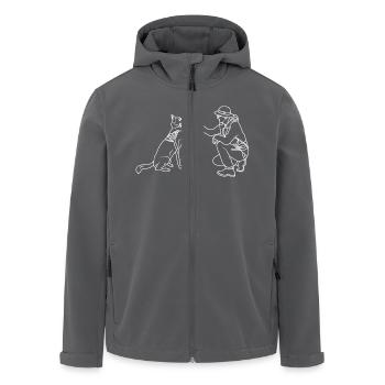 Hund High Five - Recycelte Männer Softshell-Jacke von Stanley/Stella - Anthrazit - Vorne - AI Model Male 185 light (185cm)