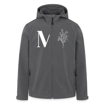 Minimalistische Blumen - Recycelte Männer Softshell-Jacke von Stanley/Stella - Anthrazit - Vorne - AI Model Male 185 light (185cm)