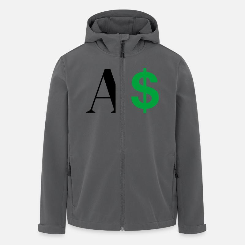 Dollar Letter - Men’s Recycled Softshell Jacket by Stanley/Stella - anthracite