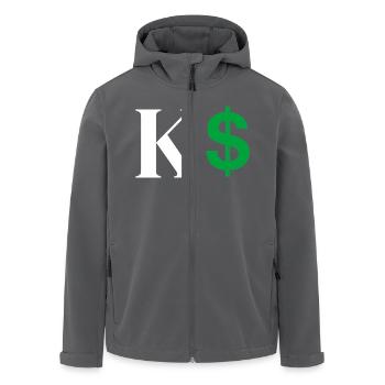 Buchstabe k Dollar - Recycelte Männer Softshell-Jacke von Stanley/Stella - Anthrazit - Vorne - AI Model Male 185 light (185cm)