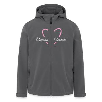 Brautjungfer Rosa Herz Glitzer - Recycelte Männer Softshell-Jacke von Stanley/Stella - Anthrazit - Vorne - AI Model Male 185 light (185cm)